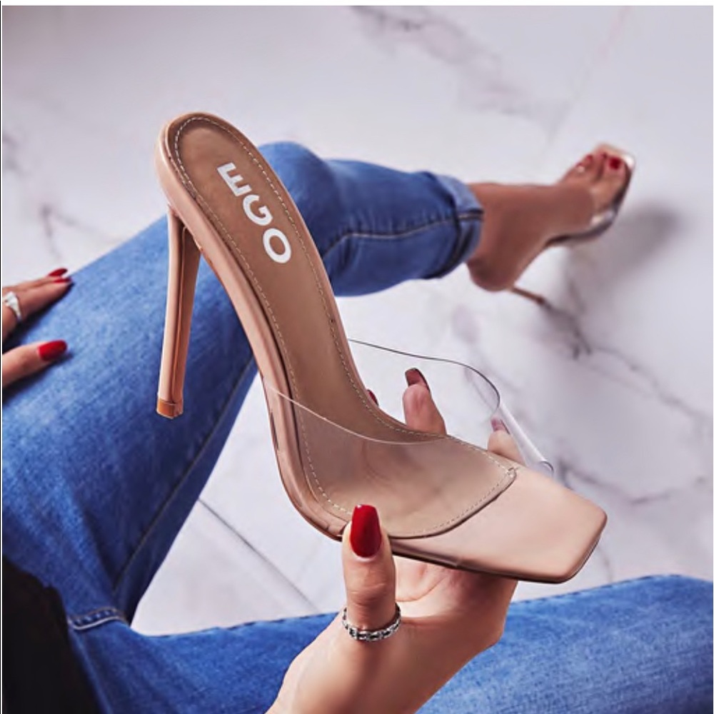 Clear Square Toe Heel